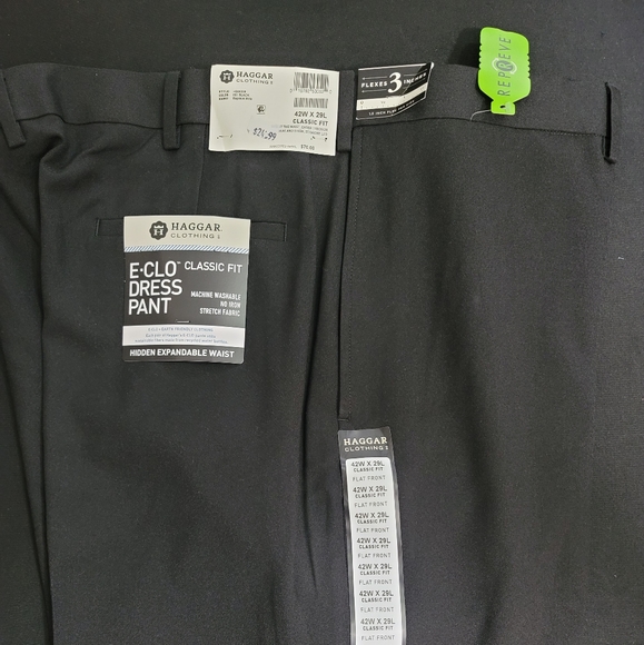 Mens Dress Pants 42W x 29L - Picture 5 of 8